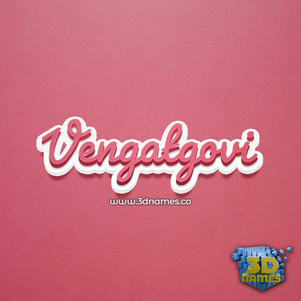 vengatgovi in Red Scribble style - 3D name wallpaper