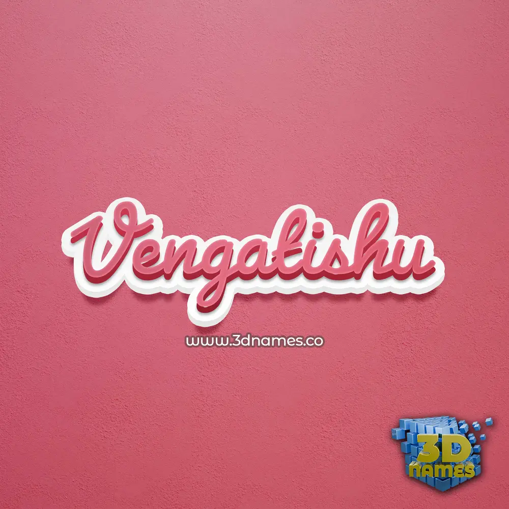 vengatishu in Red Scribble style - 3D name wallpaper