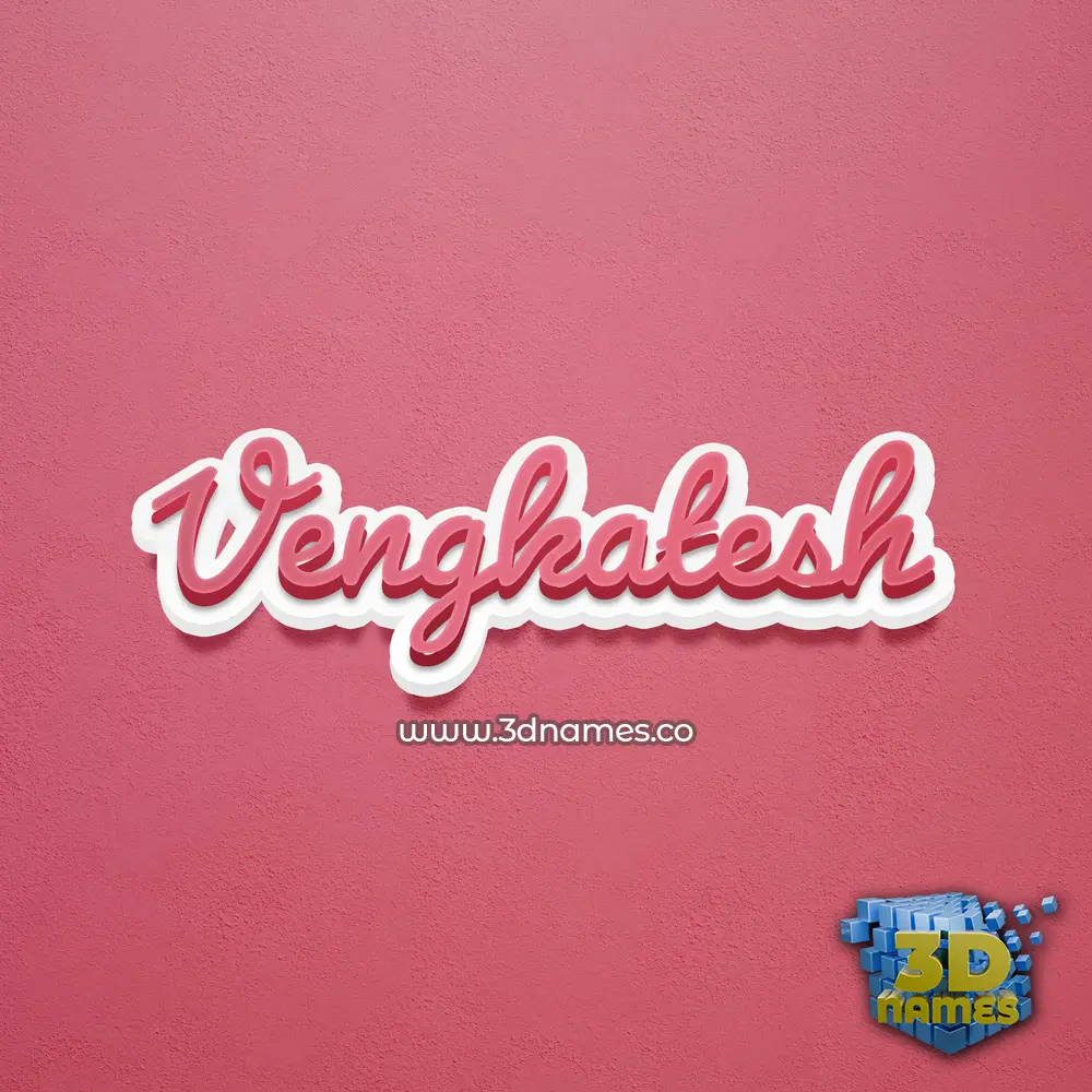 vengkatesh in Red Scribble style - 3D name wallpaper