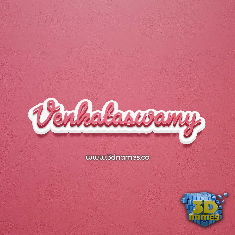 venkataswamy in Red Scribble style - 3D name wallpaper