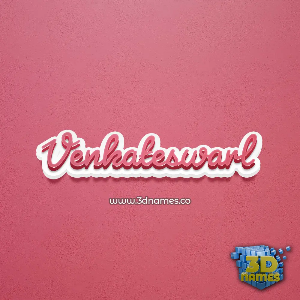 venkateswarl in Red Scribble style - 3D name wallpaper