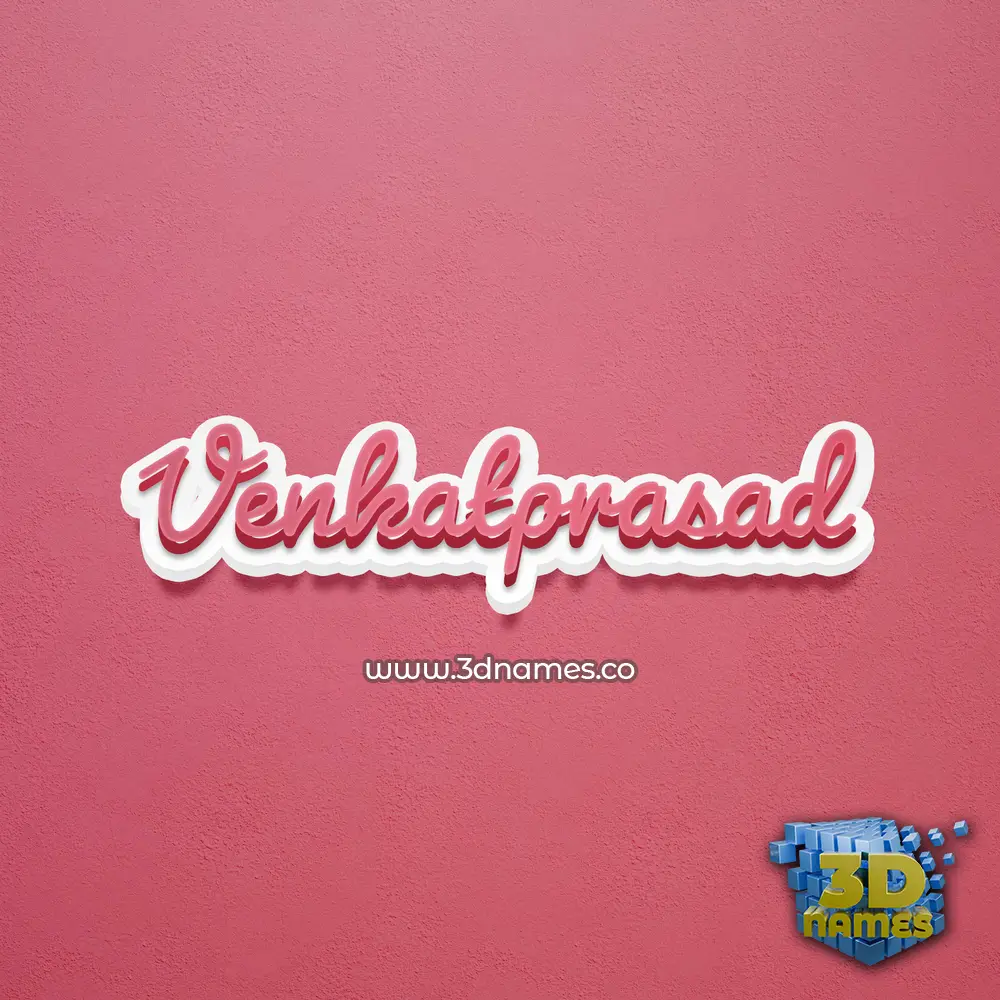 venkatprasad in Red Scribble style - 3D name wallpaper