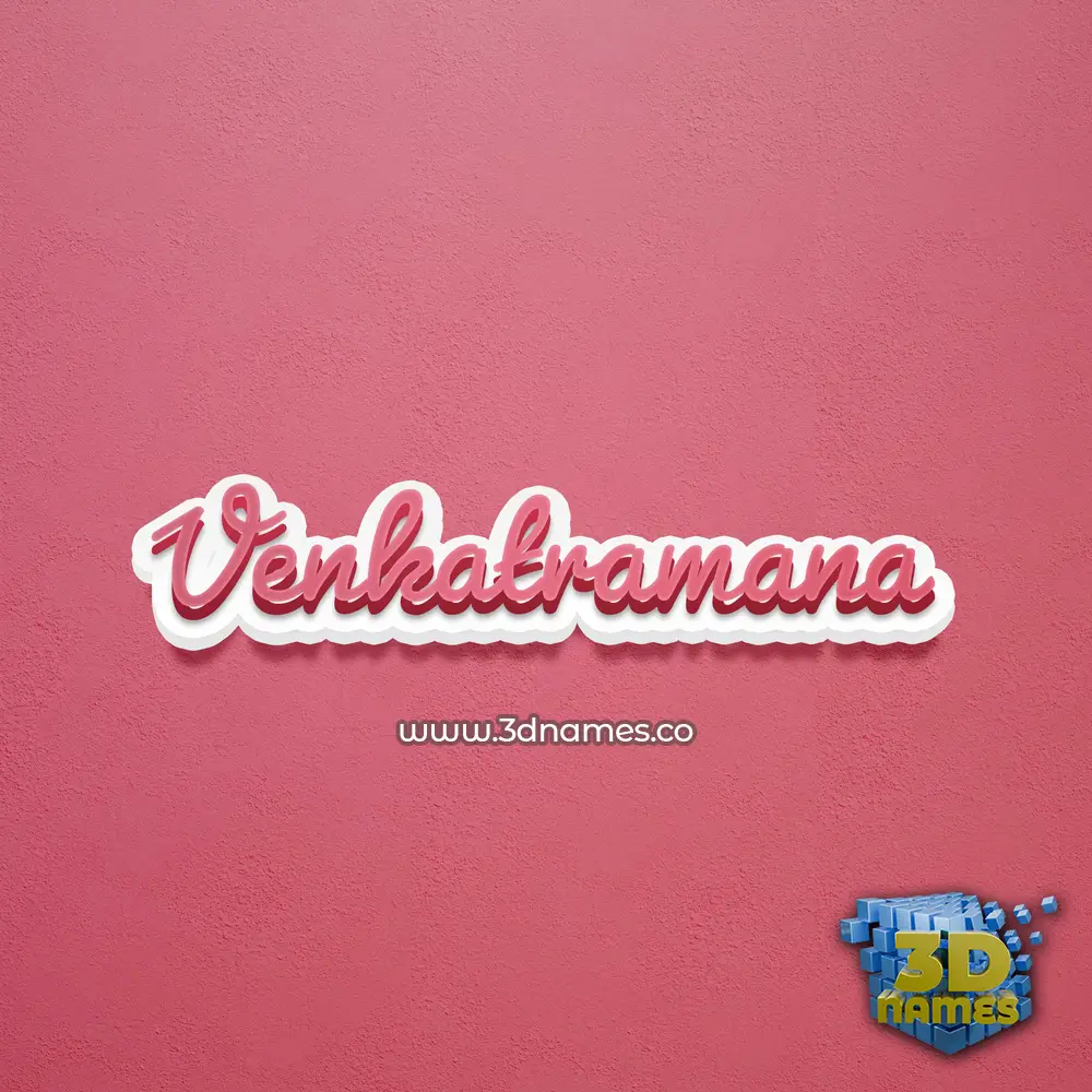 venkatramana in Red Scribble style - 3D name wallpaper
