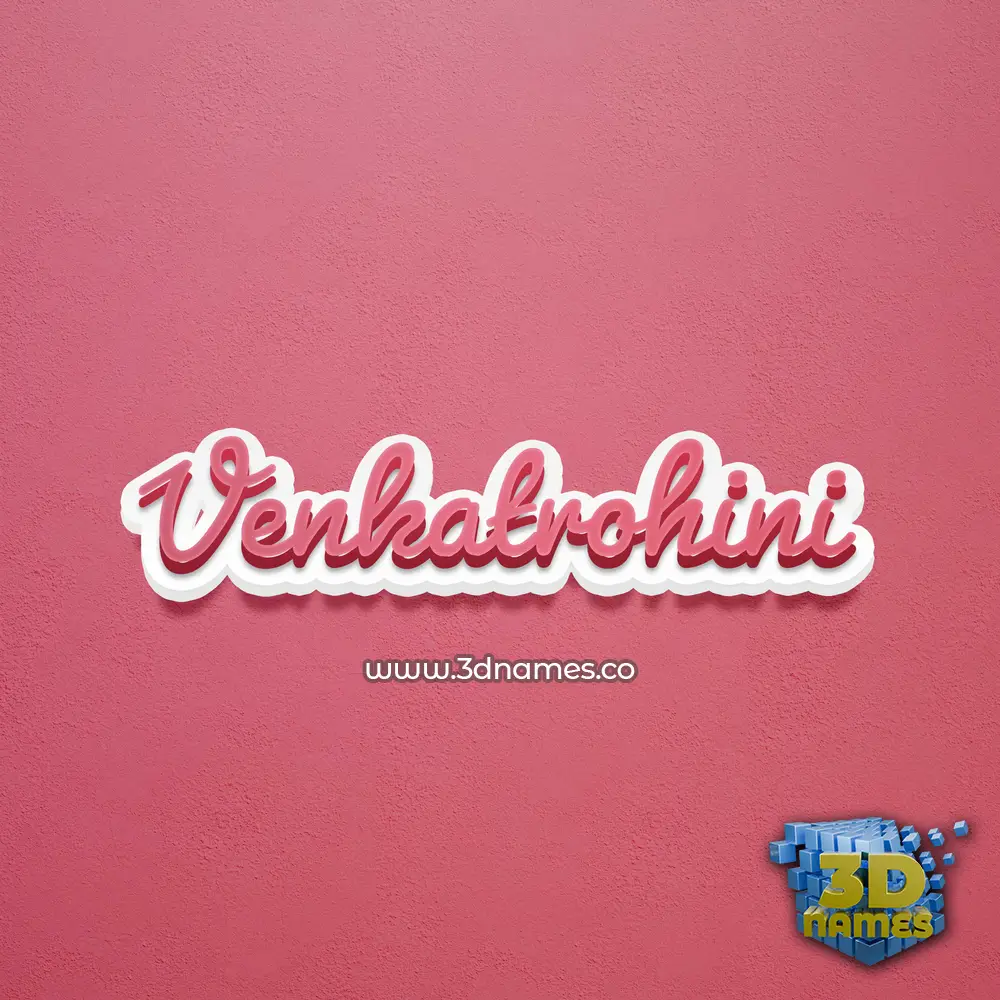 venkatrohini in Red Scribble style - 3D name wallpaper