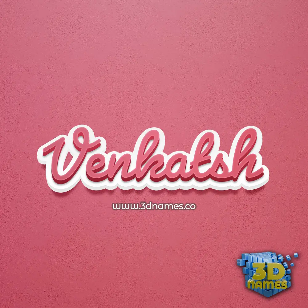 venkatsh in Red Scribble style - 3D name wallpaper