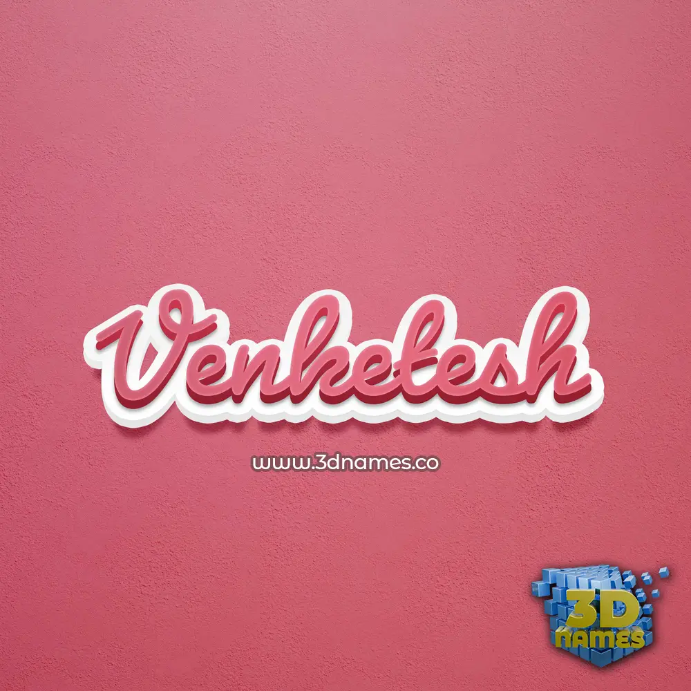 venketesh in Red Scribble style - 3D name wallpaper