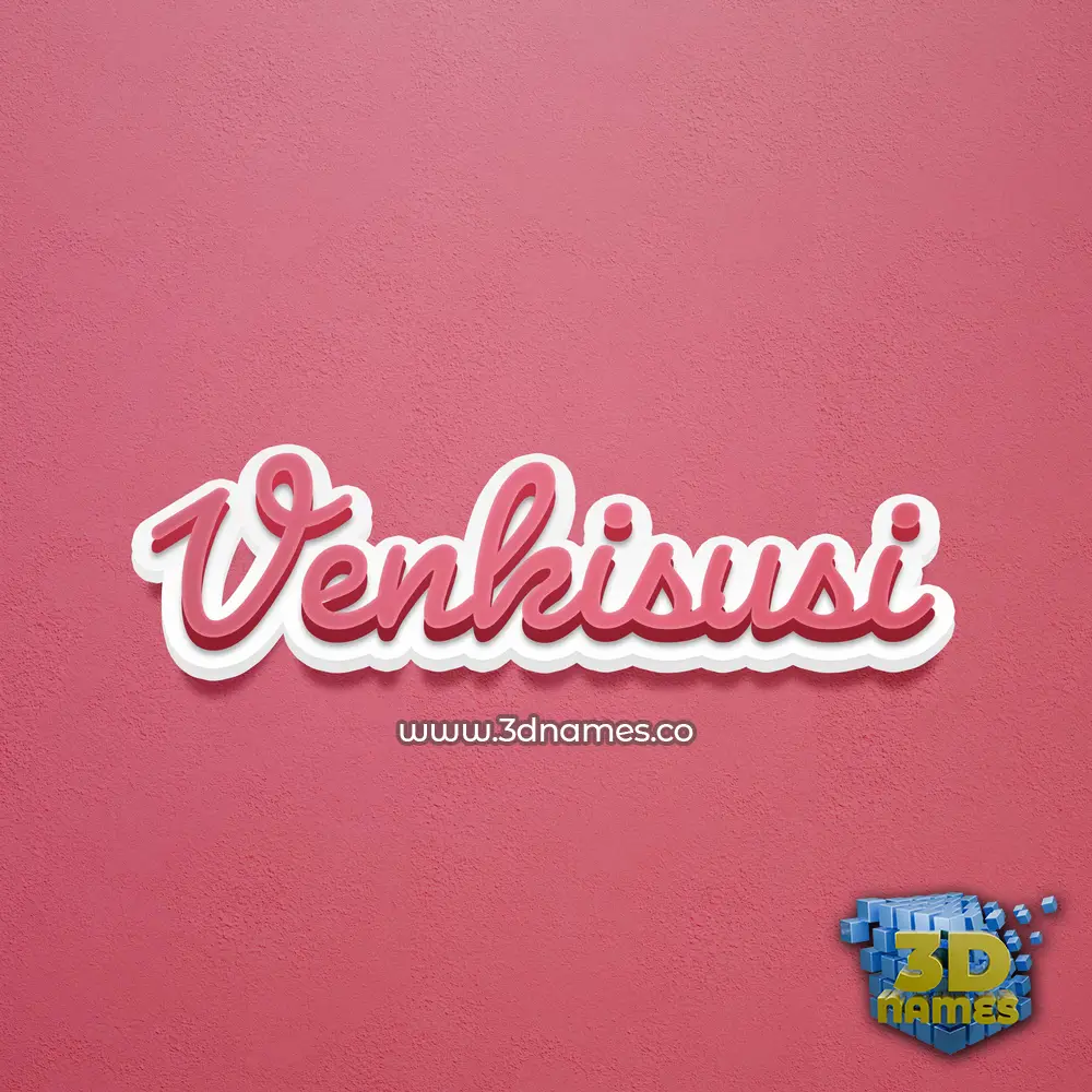 venkisusi in Red Scribble style - 3D name wallpaper