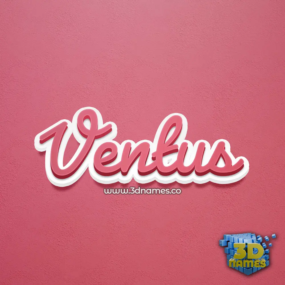 ventus in Red Scribble style - 3D name wallpaper
