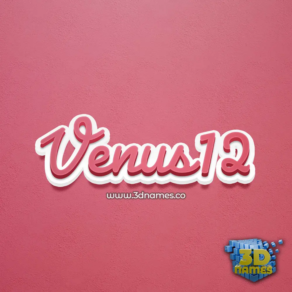 venus12 in Red Scribble style - 3D name wallpaper
