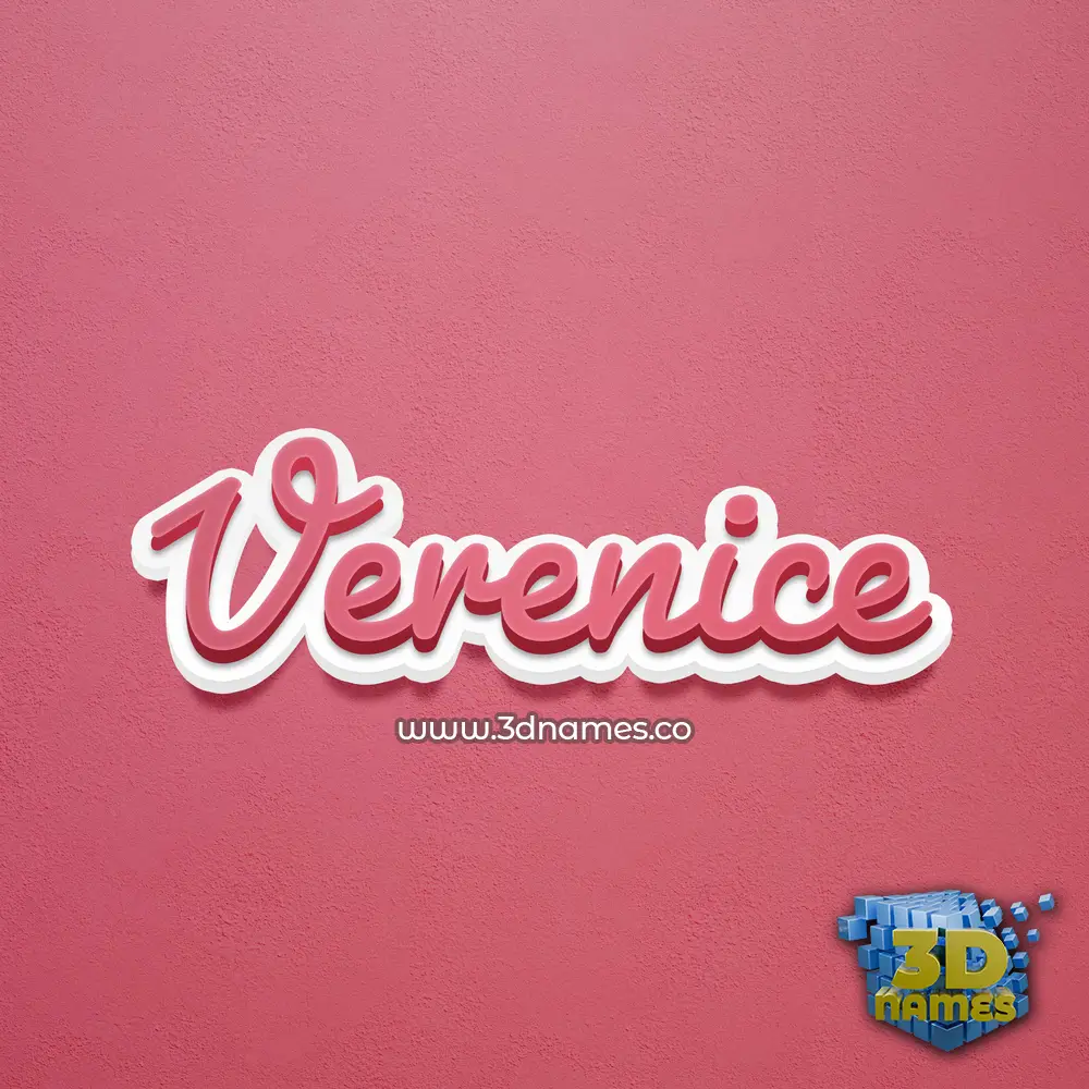verenice in Red Scribble style - 3D name wallpaper