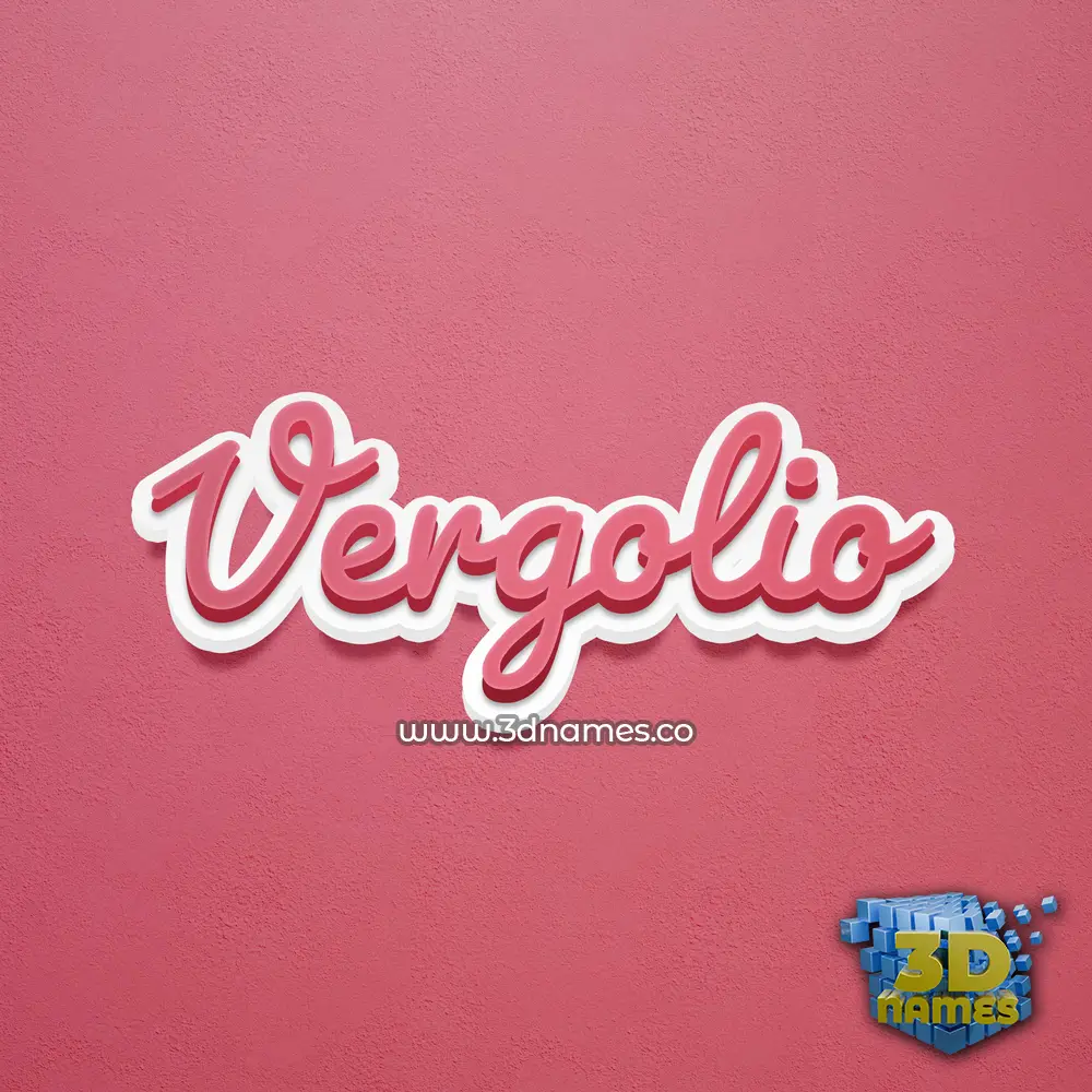 vergolio in Red Scribble style - 3D name wallpaper