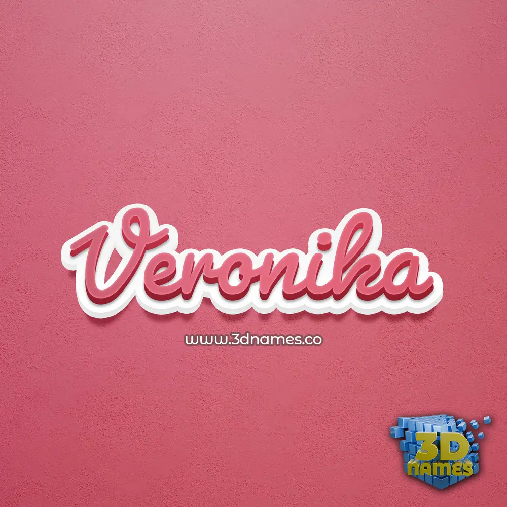 veronika in Red Scribble style - 3D name wallpaper
