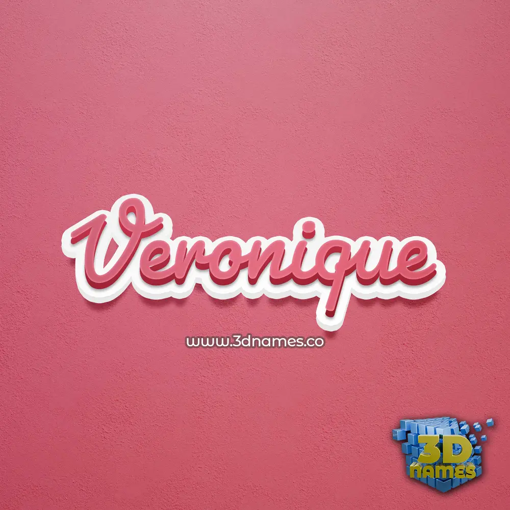veronique in Red Scribble style - 3D name wallpaper