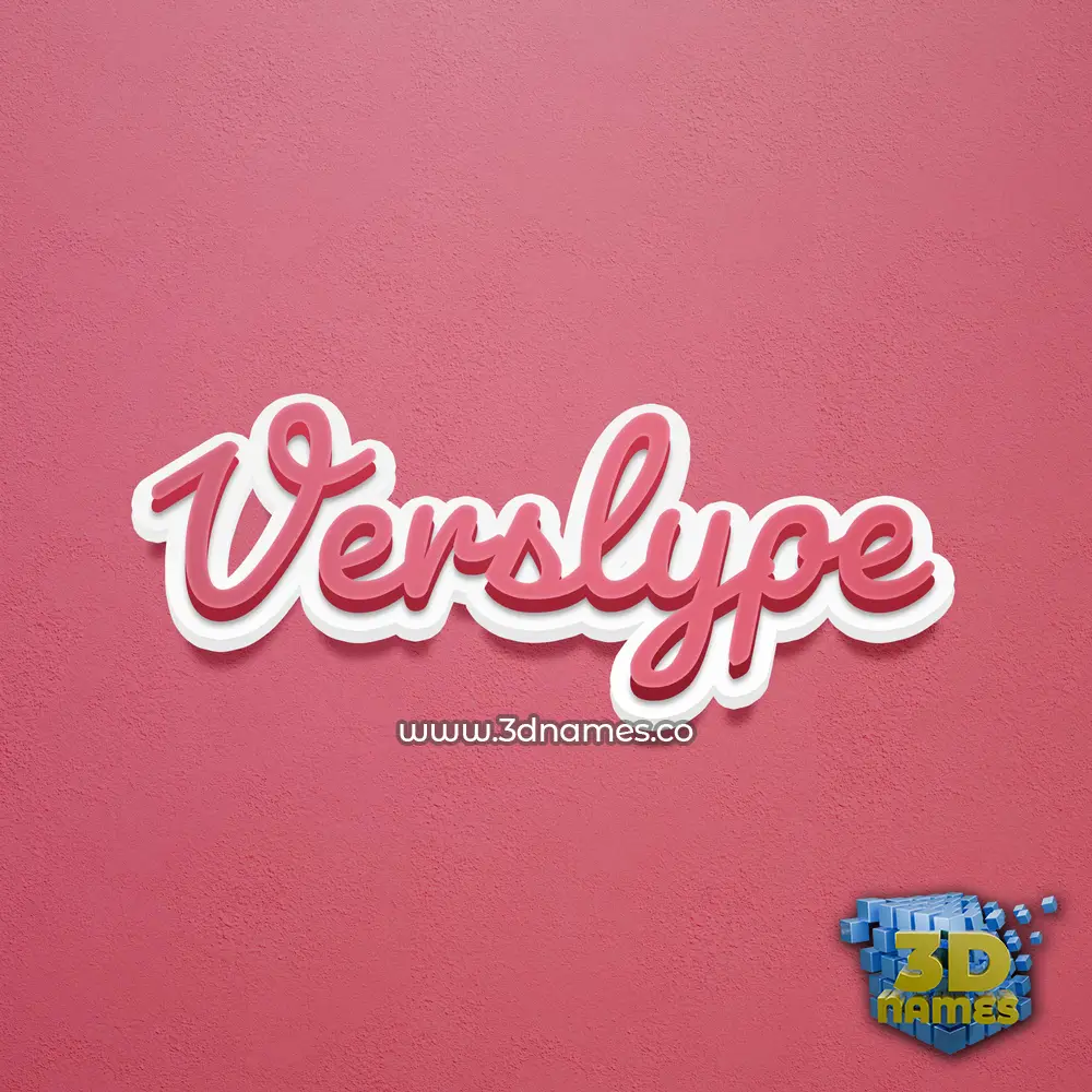 verslype in Red Scribble style - 3D name wallpaper