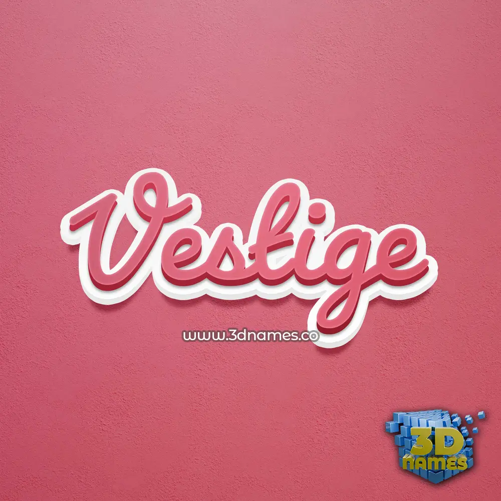 vestige in Red Scribble style - 3D name wallpaper