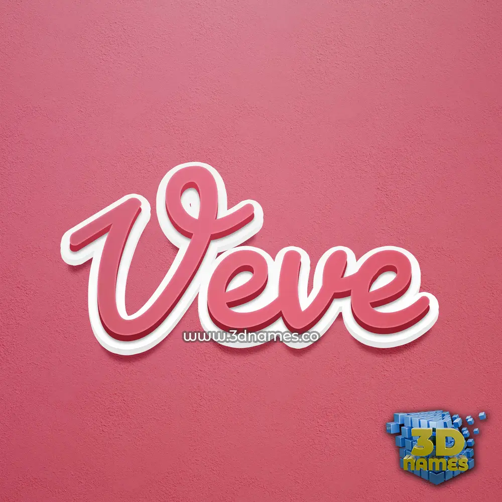 veve in Red Scribble style - 3D name wallpaper