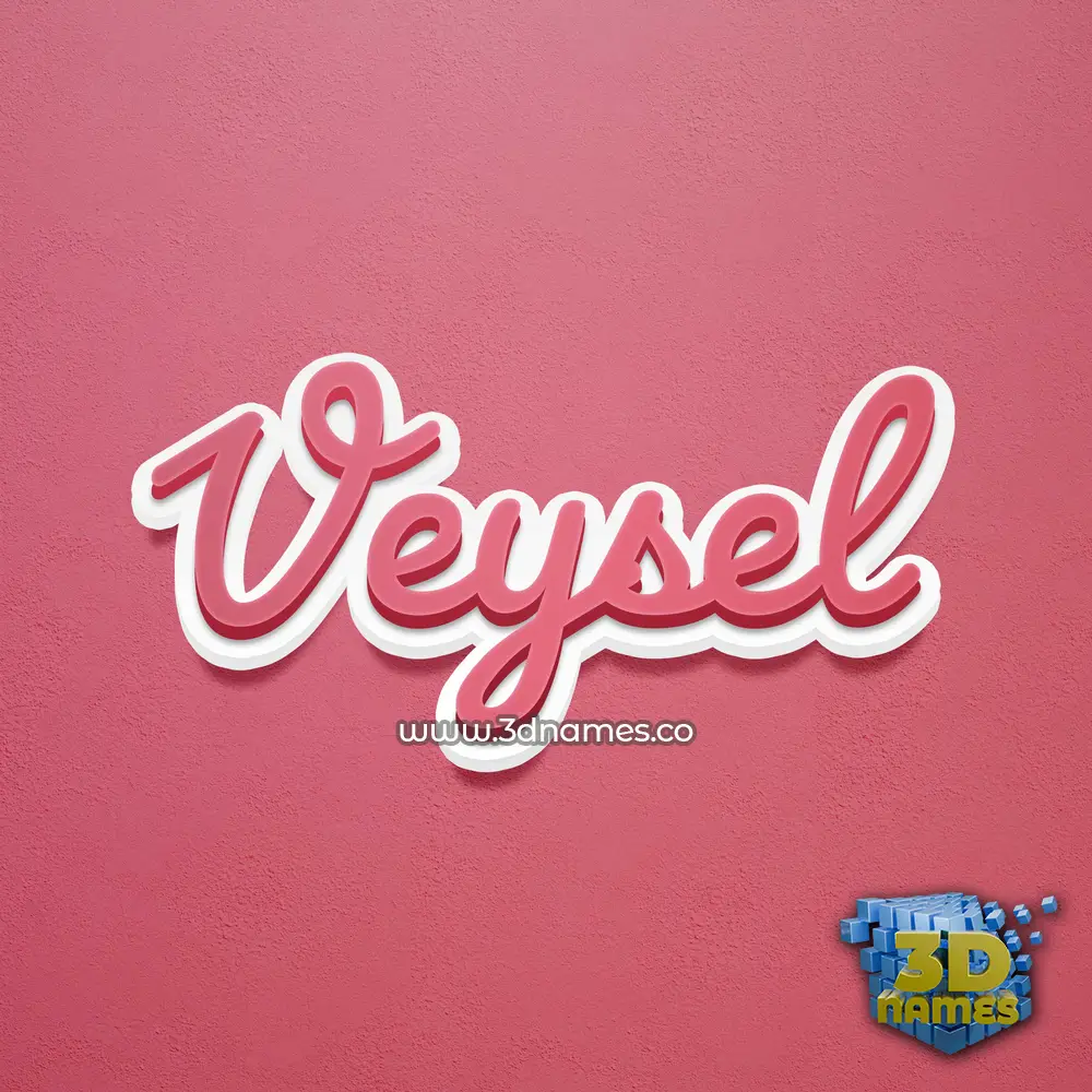 veysel in Red Scribble style - 3D name wallpaper