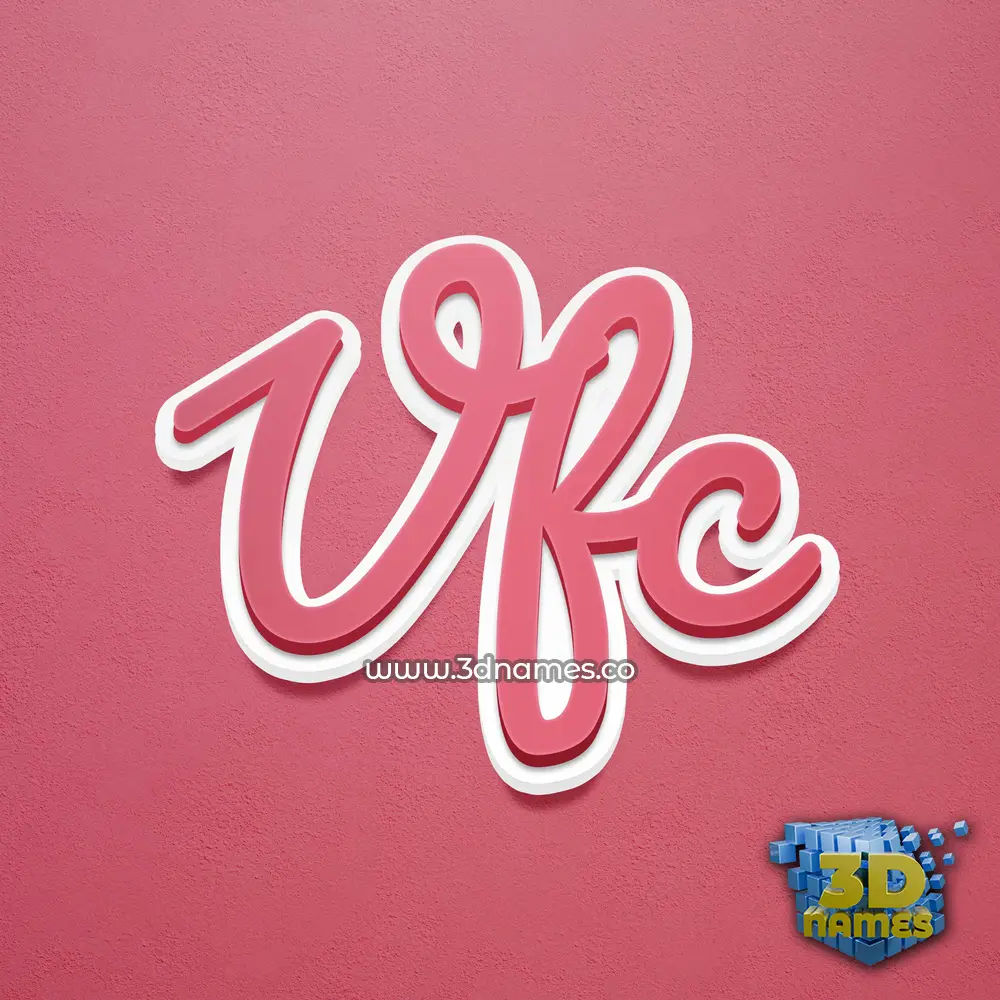 vfc in Red Scribble style - 3D name wallpaper