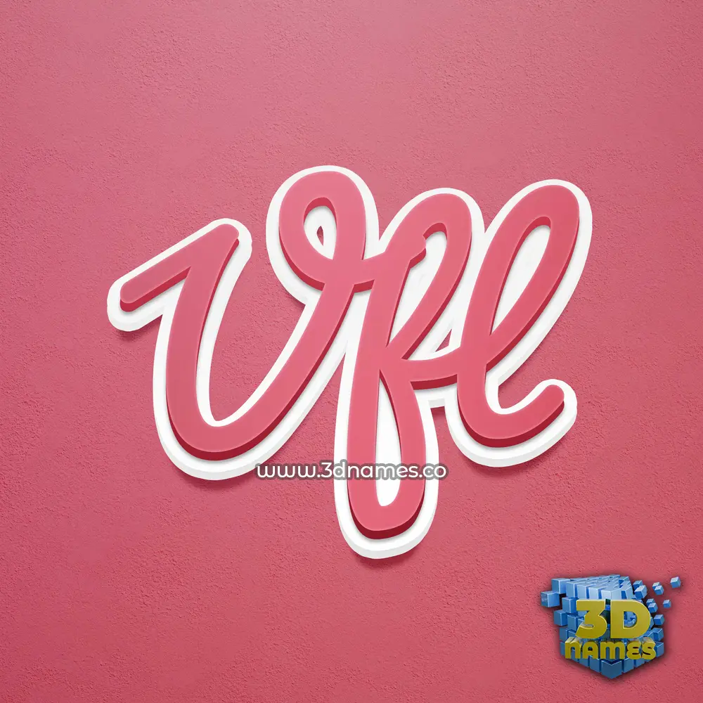 vfl in Red Scribble style - 3D name wallpaper