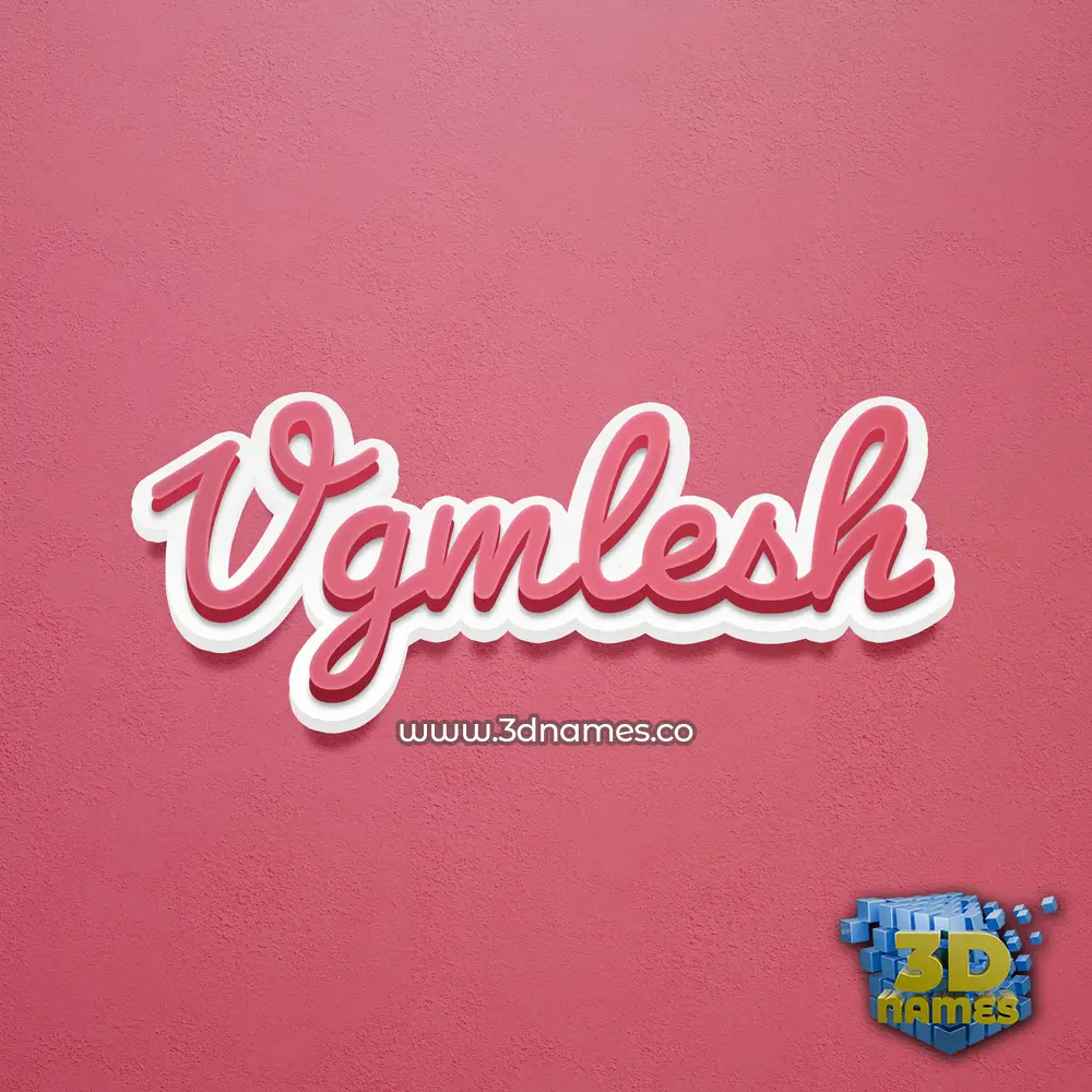 vgmlesh in Red Scribble style - 3D name wallpaper