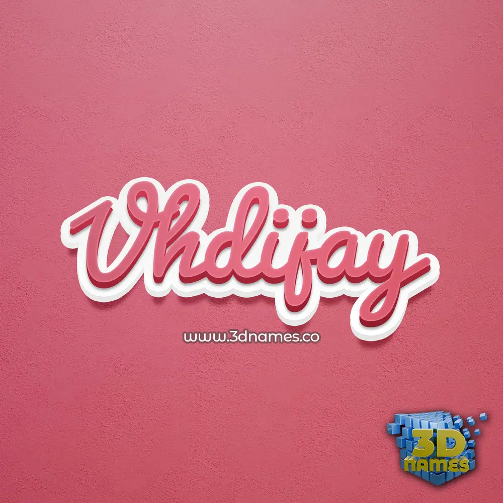 vhdijay in Red Scribble style - 3D name wallpaper