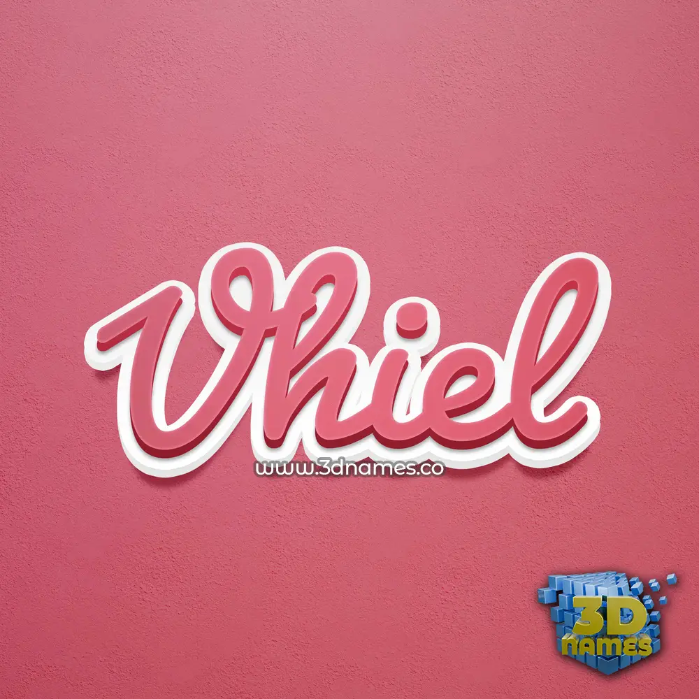 vhiel in Red Scribble style - 3D name wallpaper