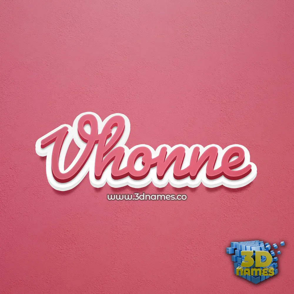 vhonne in Red Scribble style - 3D name wallpaper