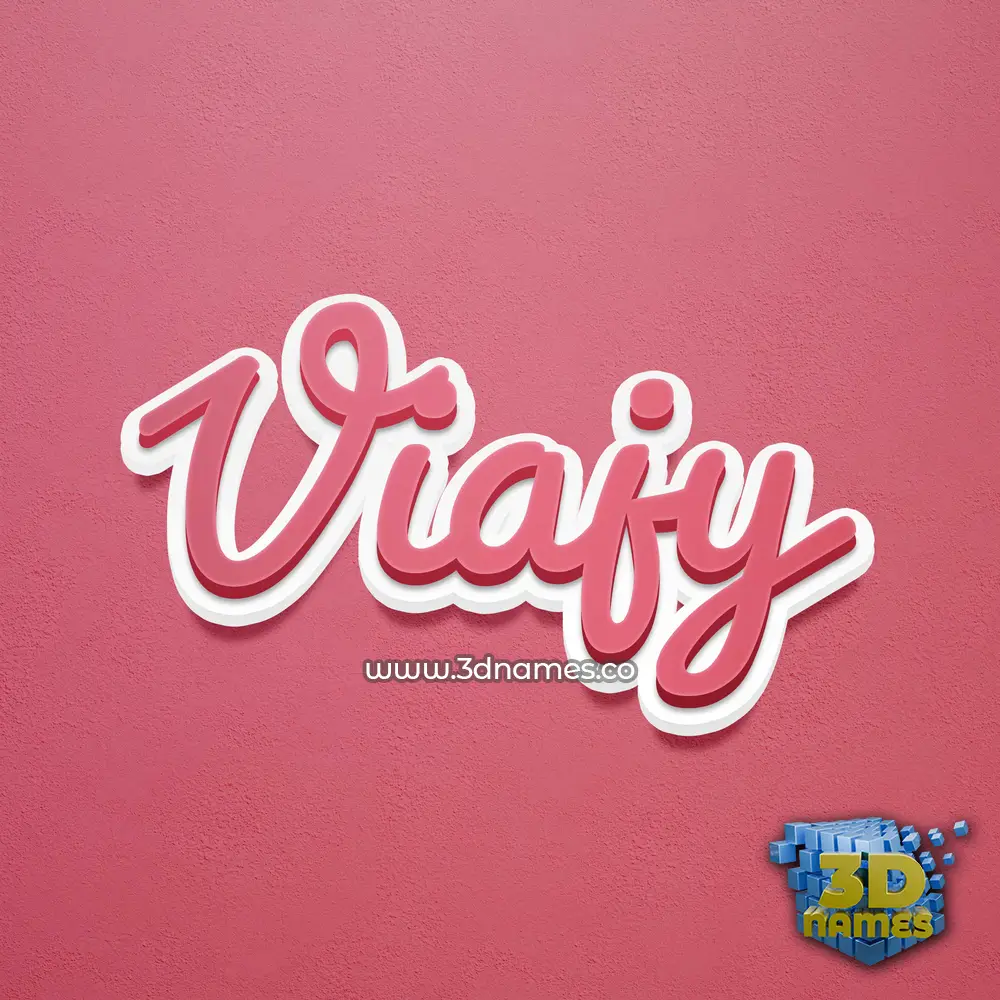 viajy in Red Scribble style - 3D name wallpaper