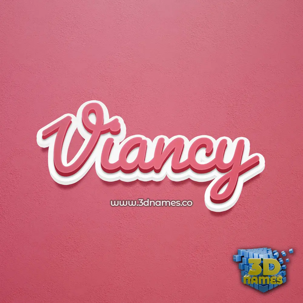 viancy in Red Scribble style - 3D name wallpaper