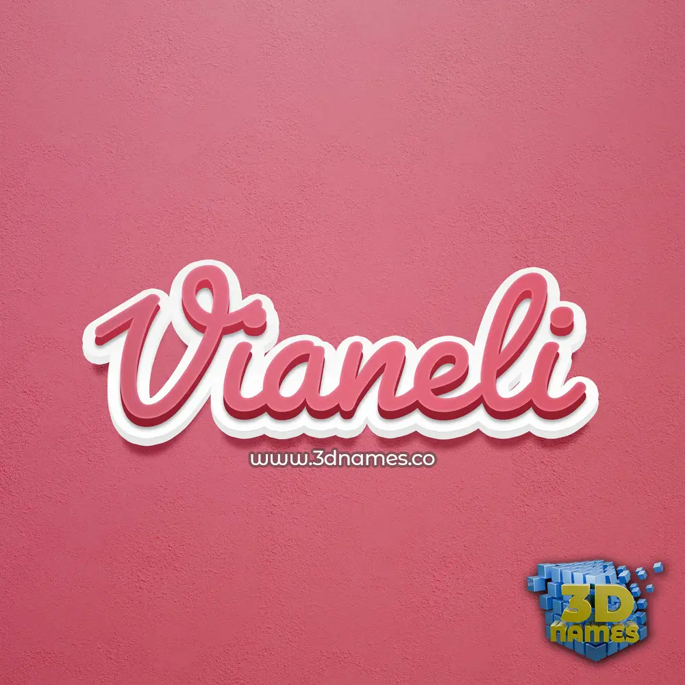 vianeli in Red Scribble style - 3D name wallpaper