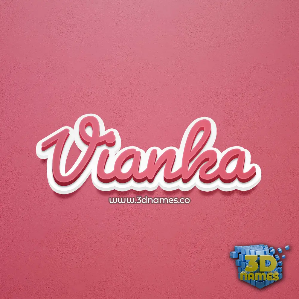 vianka in Red Scribble style - 3D name wallpaper