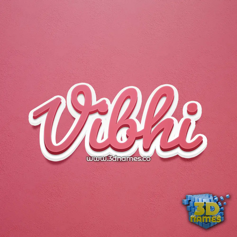 vibhi in Red Scribble style - 3D name wallpaper
