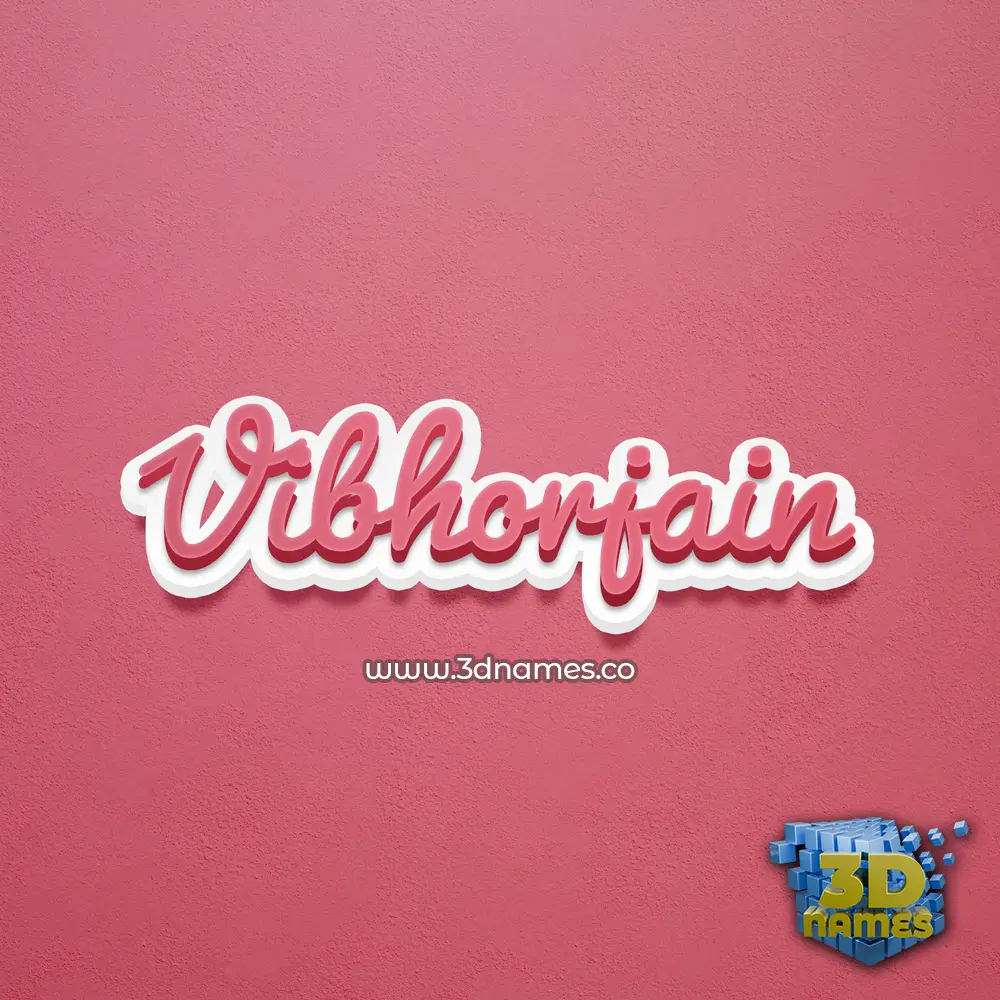 vibhorjain in Red Scribble style - 3D name wallpaper