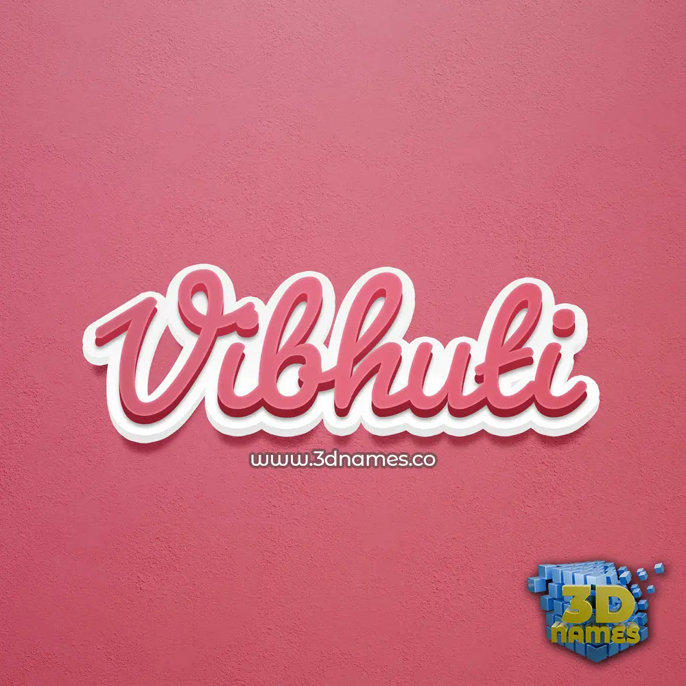 vibhuti in Red Scribble style - 3D name wallpaper