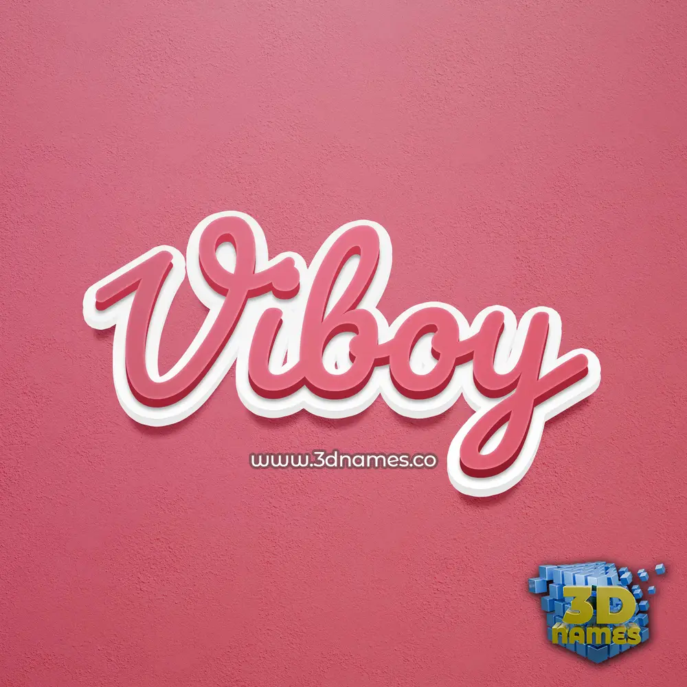 viboy in Red Scribble style - 3D name wallpaper