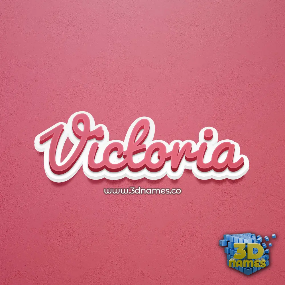 victoria in Red Scribble style - 3D name wallpaper