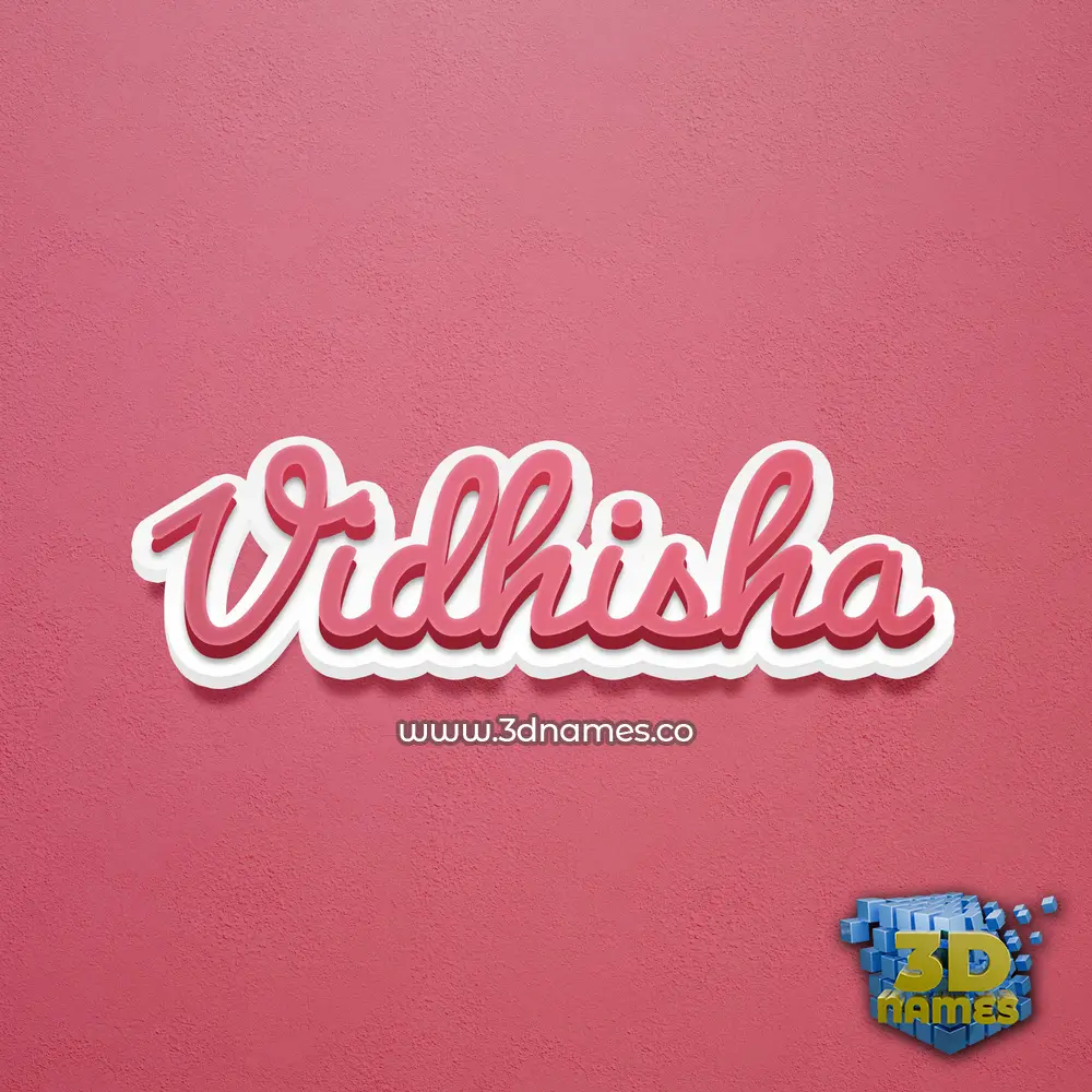 vidhisha in Red Scribble style - 3D name wallpaper