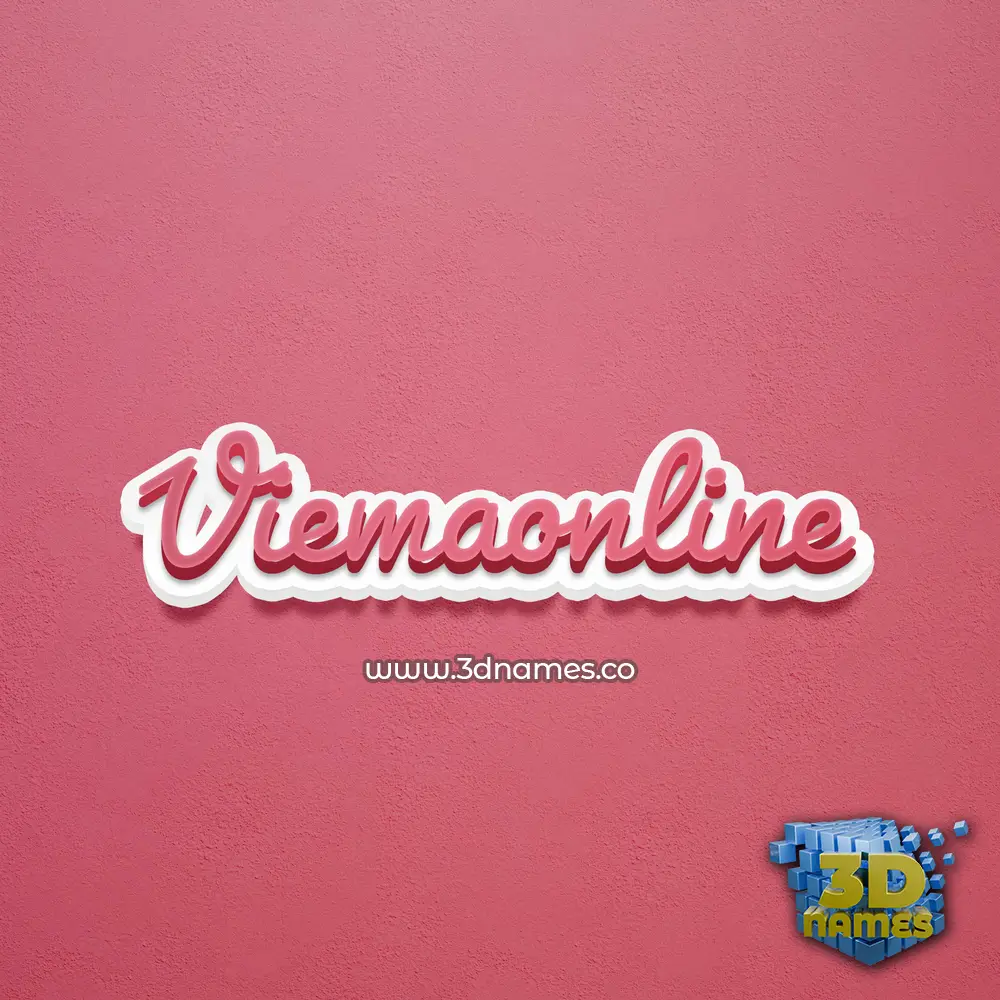 viemaonline in Red Scribble style - 3D name wallpaper