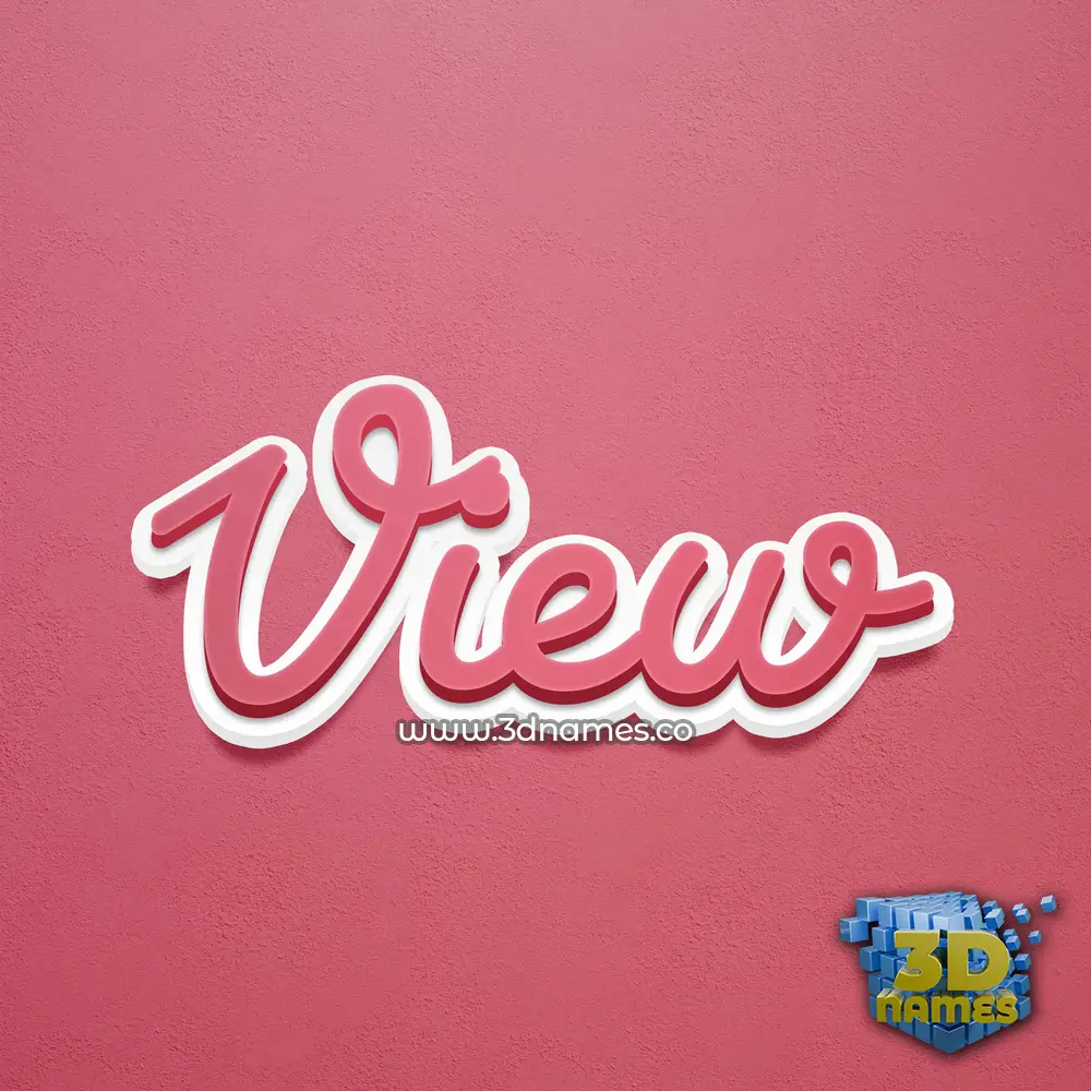 view in Red Scribble style - 3D name wallpaper