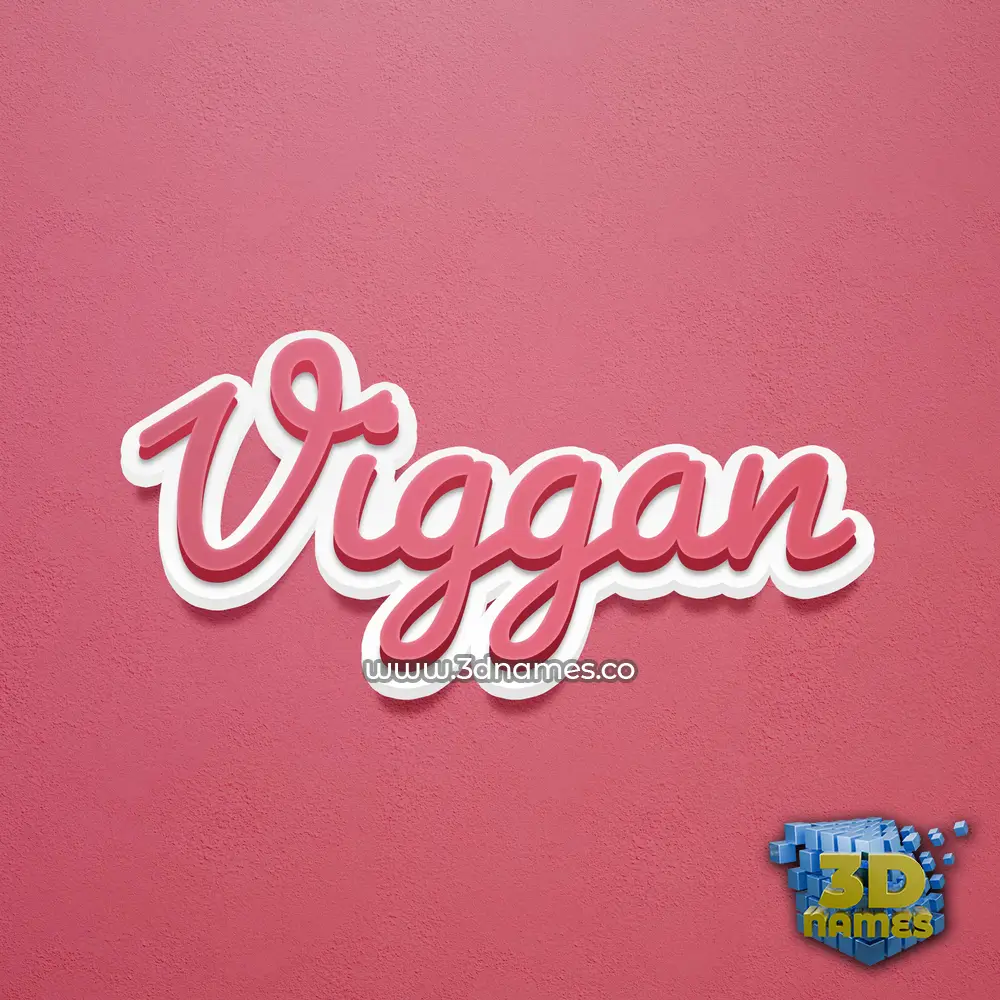 viggan in Red Scribble style - 3D name wallpaper