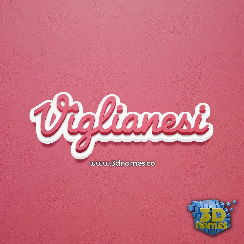 viglianesi in Red Scribble style - 3D name wallpaper
