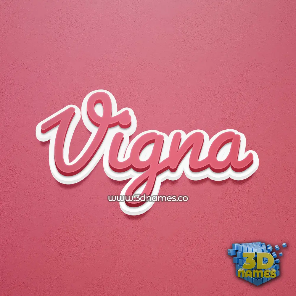 vigna in Red Scribble style - 3D name wallpaper