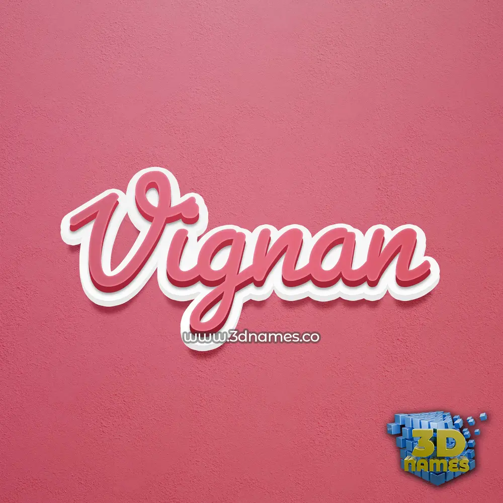 vignan in Red Scribble style - 3D name wallpaper
