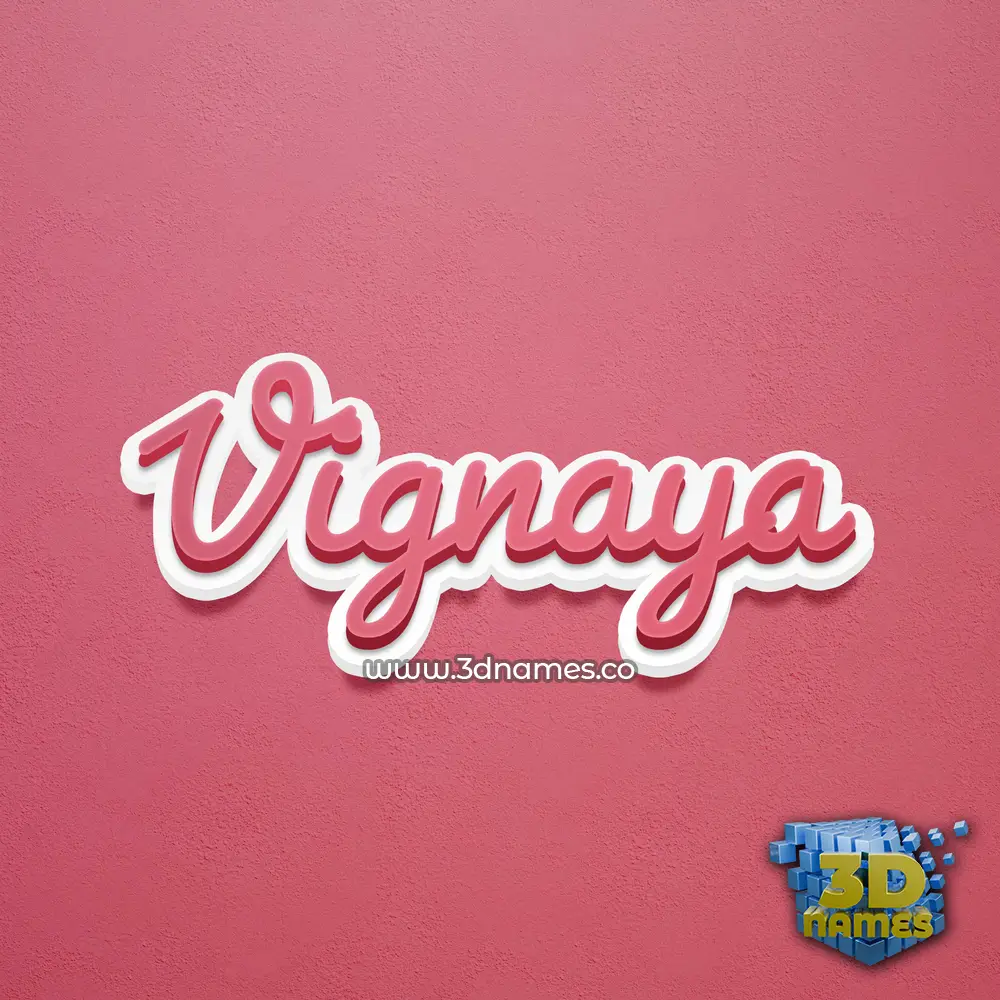 vignaya in Red Scribble style - 3D name wallpaper