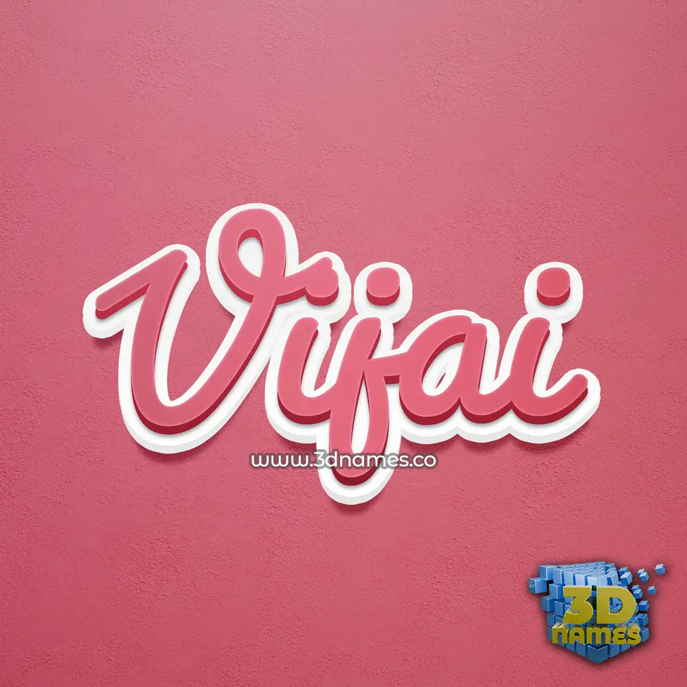 vijai in Red Scribble style - 3D name wallpaper