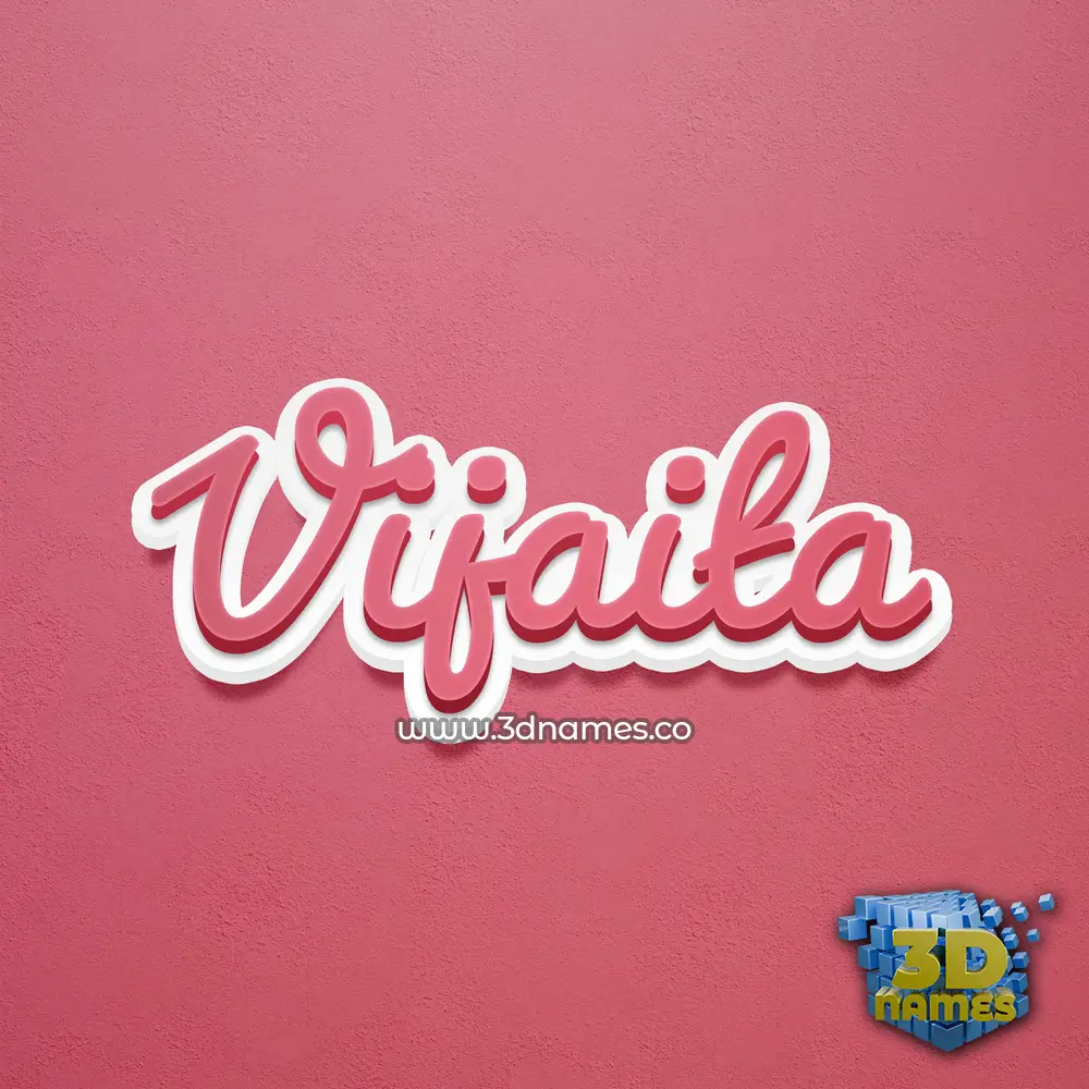 vijaita in Red Scribble style - 3D name wallpaper