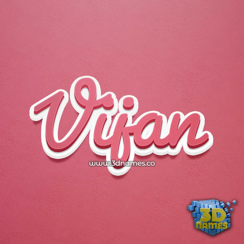 vijan in Red Scribble style - 3D name wallpaper