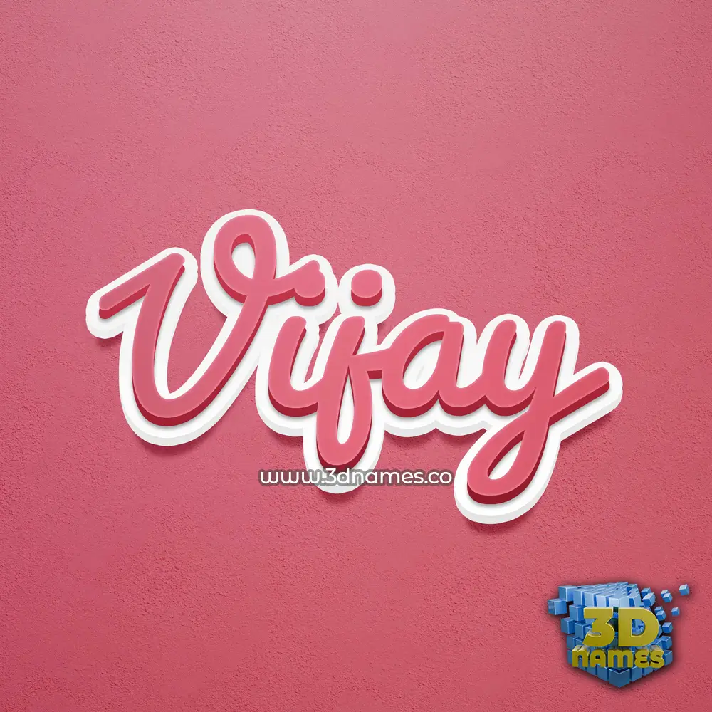 vijay in Red Scribble style - 3D name wallpaper
