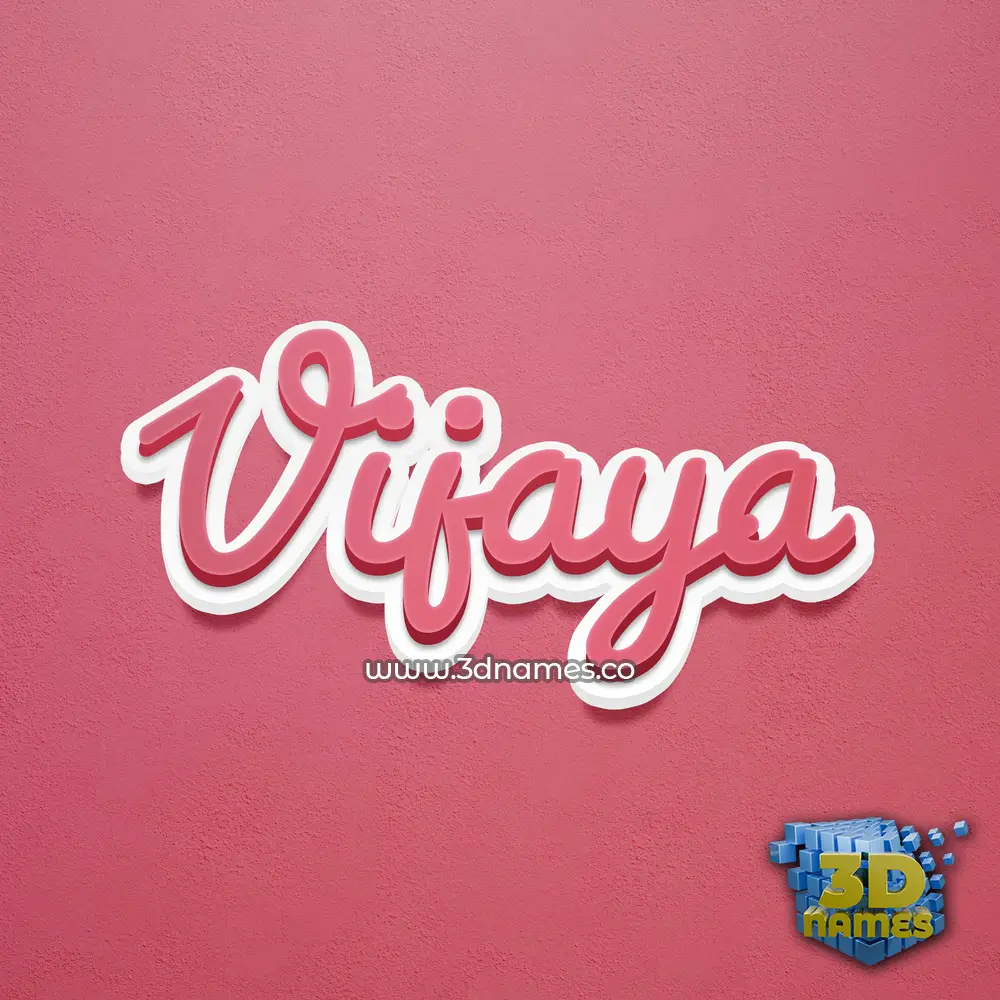 vijaya in Red Scribble style - 3D name wallpaper