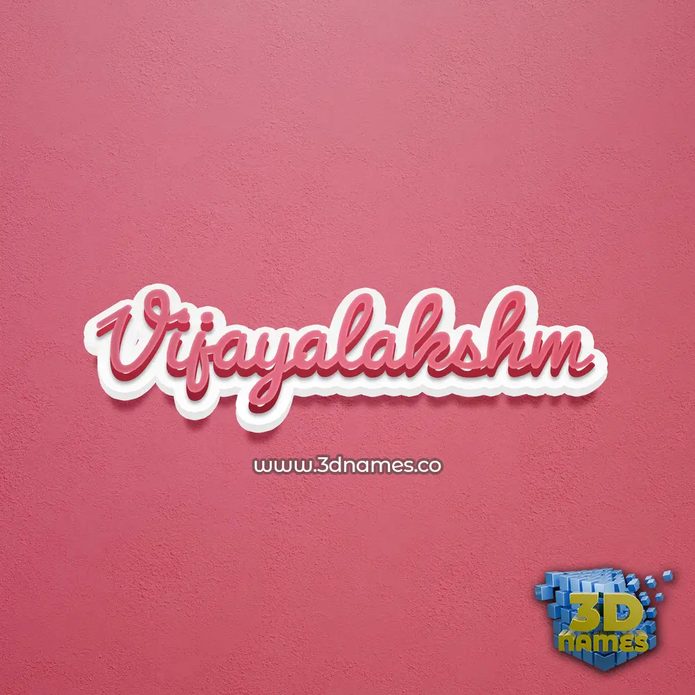 vijayalakshm in Red Scribble style - 3D name wallpaper